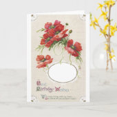 Poppy Birthday Card Rahmen Karte (Gelbe Blume)
