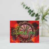 Poppy Blossom - Danke Postkarte (Stehend Vorderseite)