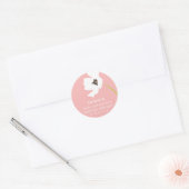 Poppy Blossom Round-Address-Label Runder Aufkleber (Umschlag)