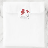 Poppy Blossom Round-Address-Label Runder Aufkleber (Tasche)