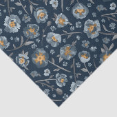 Poppy Blue Floral Pattern Geschenk Seidenpapier (Ausschnitt)