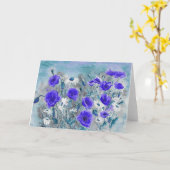 "Poppy Blue"-Karte Karte (Gelbe Blume)