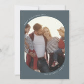 POPPY Blue Modern Fun Family DIY Foto Weihnachten (Vorderseite)