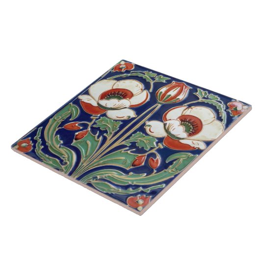 Poppy Blume Art Deco Fliese (Seite)