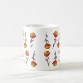 Poppy Blume Art Pattern Tasse (Mittel)