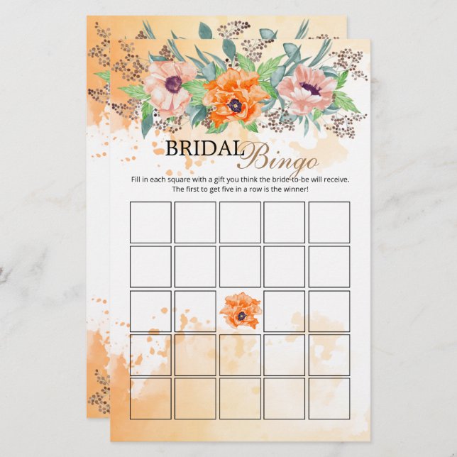 Poppy Blume Bridal Bingo (Vorne/Hinten)