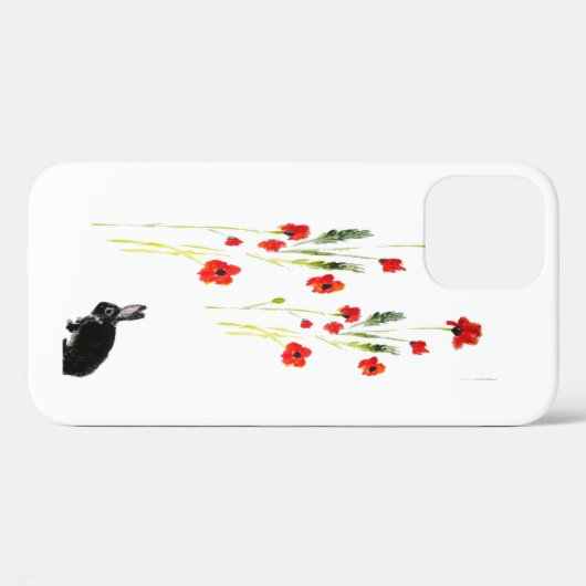 Poppy Blume Bunny Rabbit Art Case-Mate iPhone Hülle (Rückseite (Horizontal))