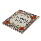 Poppy Blume Custom House Name Plate Schild Plaque Fliese (Seite)