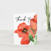 Poppy Blume Danke Karte (Vorderseite)