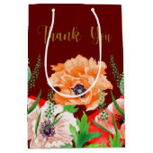 Poppy Blume Danke, Mittlere Geschenktasche Geschenktüte (Vorderseite)