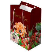 Poppy Blume Danke, Mittlere Geschenktasche Geschenktüte (Rückseite Schrägansicht)