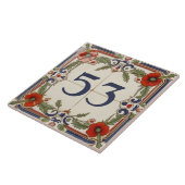 Poppy Blume Door House Number Sign Plaque Plate Fliese (Seite)