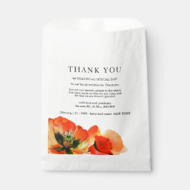 Poppy Blume Elegant Simple Wedding Danke Geschenktütchen