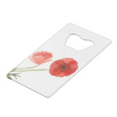 Poppy-Blume Geldbeutel Flaschenöffner (Vorderseite Schrägansicht)