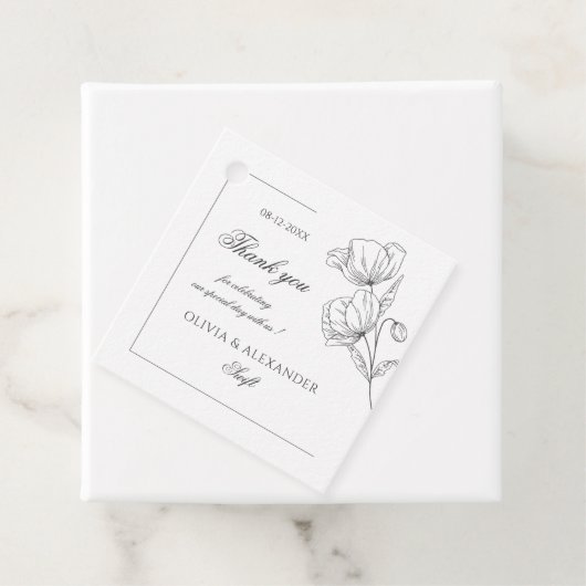 Poppy Blume Geschenkanhänger (Beispiel)