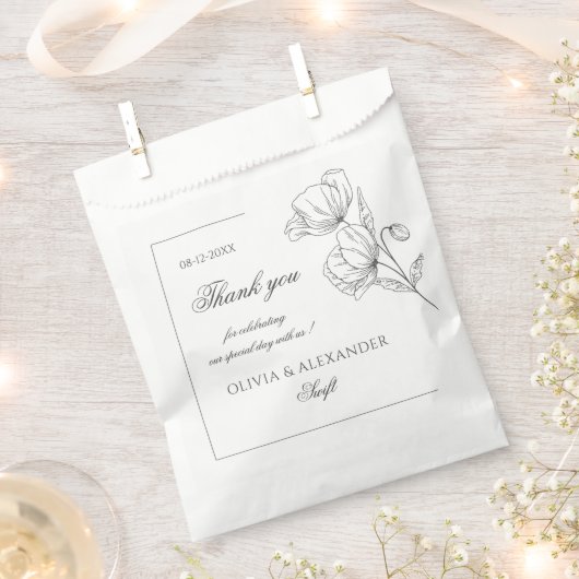 Poppy Blume Geschenktütchen (Ausgeschnitten)