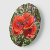 POPPY-BLUME GROßE WANDUHR (Winkel)
