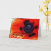 Poppy Blume Heartfelt Beileid Karte (Gelbe Blume)