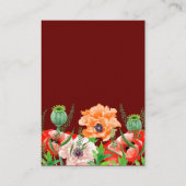 Poppy Blume Hochzeitkarte Begleitkarte (Rückseite)