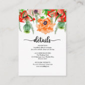 Poppy Blume Hochzeitkarte Begleitkarte (Vorderseite)