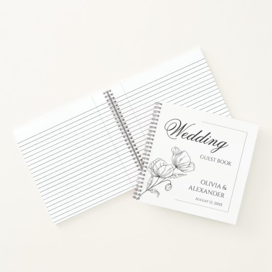 Poppy Blume Hochzeitsbuch Notizblock (Innenseite)