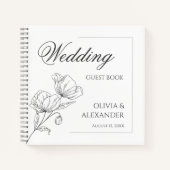 Poppy Blume Hochzeitsbuch Notizblock (Vorderseite)