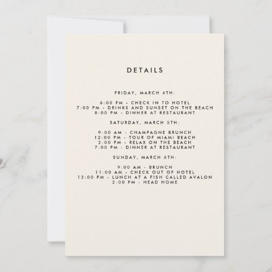 Poppy Blume Junggeselinnen-Abschied Einladung (Rückseite)