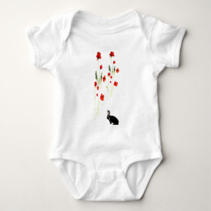 Poppy-Blume Kaninchen Baby Strampler