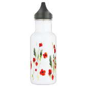 Poppy-Blume Kaninchen Edelstahlflasche (Links)