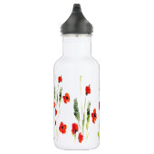 Poppy-Blume Kaninchen Edelstahlflasche (Rechts)