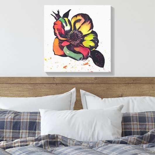 Poppy-Blume Leinwanddruck (Insitu (Schlafzimmer))