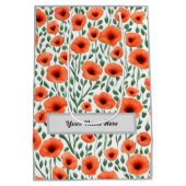 Poppy-Blume mit individualisiertem Blumenmuster Mittlere Geschenktüte (Rückseite)