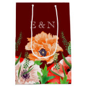 Poppy Blume Mittlere Geschenktasche Geschenktüte (Rückseite)