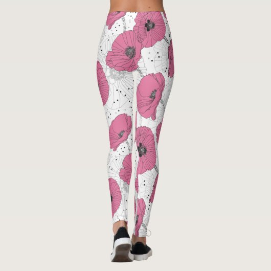 Poppy Blume Muster Leggings (Rückseite)