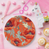 Poppy-Blume Papier-Teller Pappteller (Party)