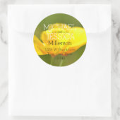 Poppy Blume Personalisierte Adresse Runder Aufkleber (Tasche)