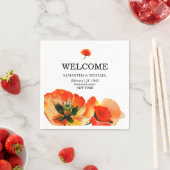 Poppy Blume Red Classic Wedding Serviette (Beispiel)