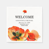 Poppy Blume Red Classic Wedding Serviette (Vorderseite)