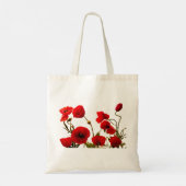 Poppy Blume Red Floral Wedding Bridesmaid Geschenk Tragetasche (Rückseite)