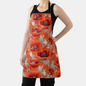 Poppy Blume Rot Grau Schürze (InSitu)