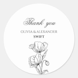 Poppy-Blume Runder Aufkleber