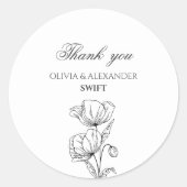 Poppy-Blume Runder Aufkleber (Vorderseite)