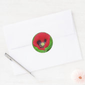 Poppy-Blume Runder Aufkleber (Umschlag)