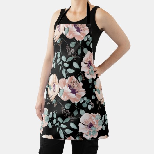 Poppy Blume Schwarz Schürze (InSitu)