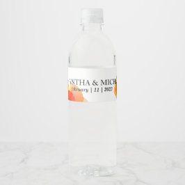 Poppy Blume Wasserfarbenmalerei Hochzeit Wasserflaschenetikett