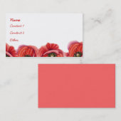 Poppy Border Visitenkarte (Vorne/Hinten)