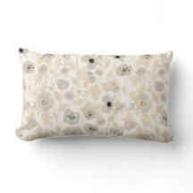 Poppy Botanical Yellow Grau Aquarellfarben