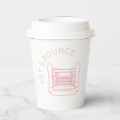 Poppy Bounce House "Let's Bounce" Papier Cup Pappbecher (Rückseite)