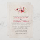 Poppy Bouquet Hochzeitseinladungen Einladung (Vorne/Hinten)