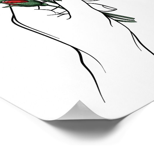 Poppy Bouquet Poster (Ecke)